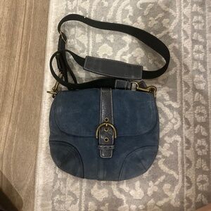 Coach velvet crossbody bag